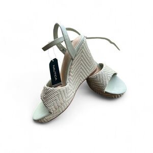 Nautica sea foam  woven wedges